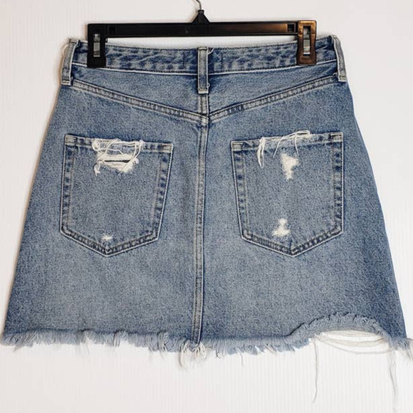 Abercrombie and Fitch Zoe Natural Rise Vintage A-Line Denim Skirt Zipper 4 27 - Picture 9 of 11
